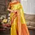 Sangam prints yellow kanjivaram silk woven work traditional saree