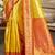 Sangam prints yellow kanjivaram silk woven work traditional saree