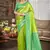 Sangam prints parrot green   kanjivaram silk woven work traditional saree