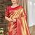 Sangam prints red with golden kanjivaram silk woven work traditional saree