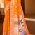 Sangam prints orange silk with digital pallu woven work traditional saree