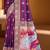 Sangam prints dark wine silk with digital pallu woven work traditional saree