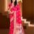 Sangam prints rani pink silk with digital pallu woven work traditional saree