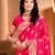 Sangam prints rani pink silk with digital pallu woven work traditional saree