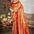 Sangam prints crimson red kanjivaram silk woven work traditional saree