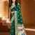 Sangam prints dark green silk with digital pallu woven work traditional saree