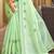 Sangam prints sea green linen woven work traditional saree