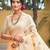 Sangam prints beige linen woven work traditional saree