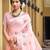 Sangam prints light pink linen woven work traditional saree