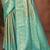 Sangam prints deep teal kanjivaram silk woven work traditional saree