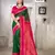 Sangam prints green silk woven work traditional saree