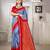 Sangam prints blue silk woven work traditional saree