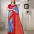 Sangam prints blue silk woven work traditional saree