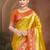 Sangam prints marigold yellow kanjivaram silk woven work traditional saree