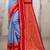 Sangam prints blue silk woven work traditional saree