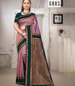 Sangam prints purple silk woven work traditional saree