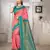 Sangam prints dark peach silk woven work traditional saree
