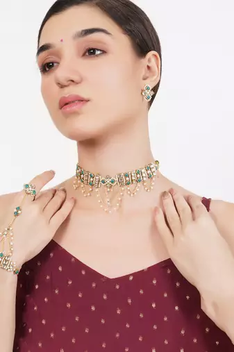 Emerald radiance neckalce full set
