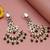 Black beaded kundan chandbali earrings