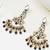 Black beaded kundan chandbali earrings