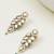 Green beaded leaf kundan stud earrings