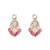 Pink drop kundan & pearl earrings