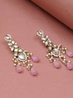 Ros   cascade kundan earrings 2