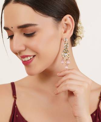Ros   cascade kundan earrings 3