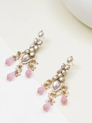 Ros   cascade kundan earrings 4