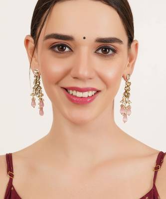 Ros   cascade kundan earrings 1
