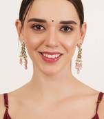 Ros   cascade kundan earrings