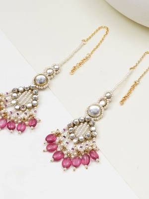 Gulabi drape ear chain earrings 2