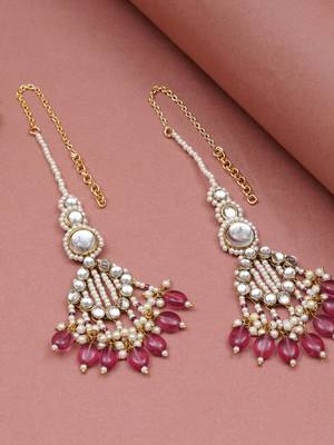 Gulabi drape ear chain earrings 4