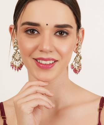 Gulabi drape ear chain earrings 1