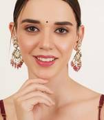 Gulabi drape ear chain earrings
