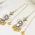Heart shaped beaded kanauti earrings