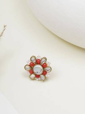 Beaded bloom adjustable ring 2