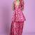 Fuschia pink floral print embroideredart silk readymadepalazzo suits palazzo festive-salwar-suits