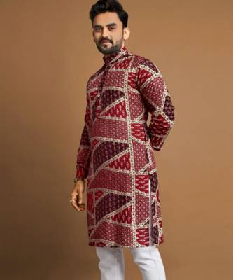 Traditional festive wear motifs men's readymade kurta only 3
