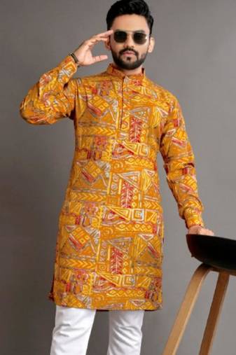 Traditional festive wear motifs men's readymade kurta only