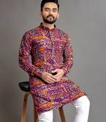 Traditional festive wear motifs men's readymade kurta only