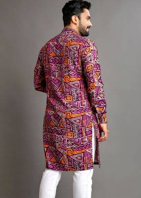 Traditional festive wear motifs men's readymade kurta only 3