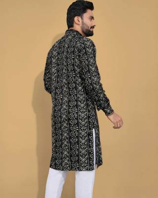 Traditional festive wear motifs men's readymade kurta only 3