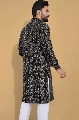 Traditional festive wear motifs men's readymade kurta only