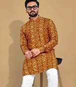 Traditional festive wear motifs men's readymade kurta only