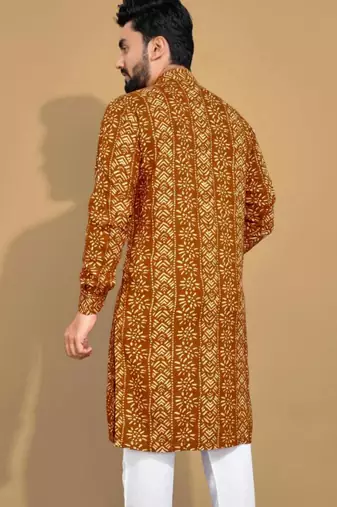 Traditional festive wear motifs men's readymade kurta only