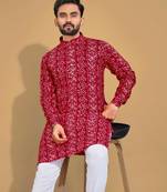 Traditional festive wear motifs men's readymade kurta only