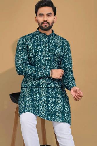 Traditional festive wear motifs men's readymade kurta only
