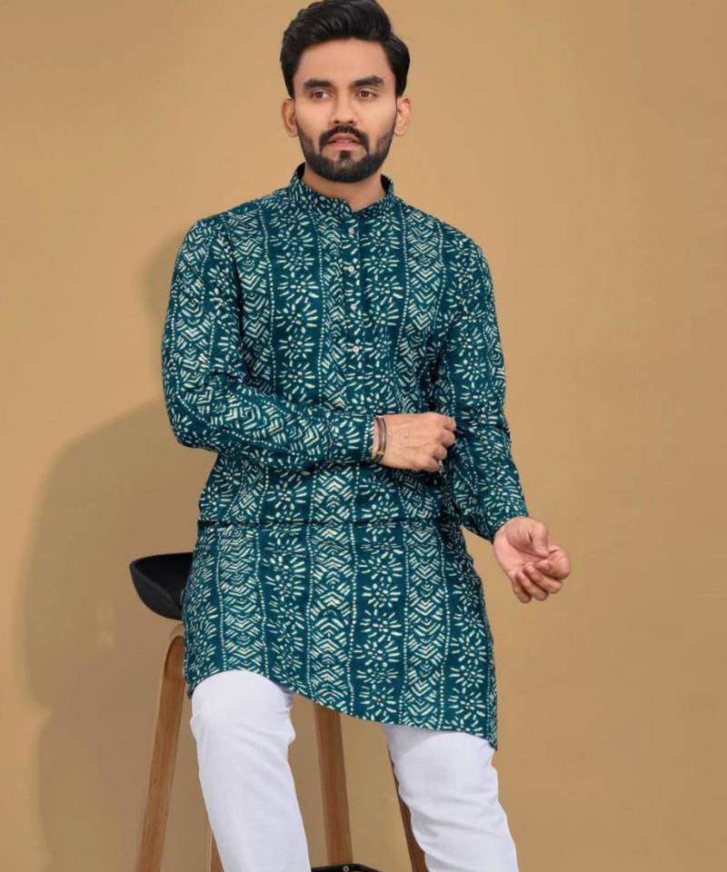 Traditional festive wear motifs men's readymade kurta only