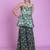 Green floral print embroidered art silk readymade flared pant set festive-salwar-suits